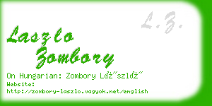 laszlo zombory business card